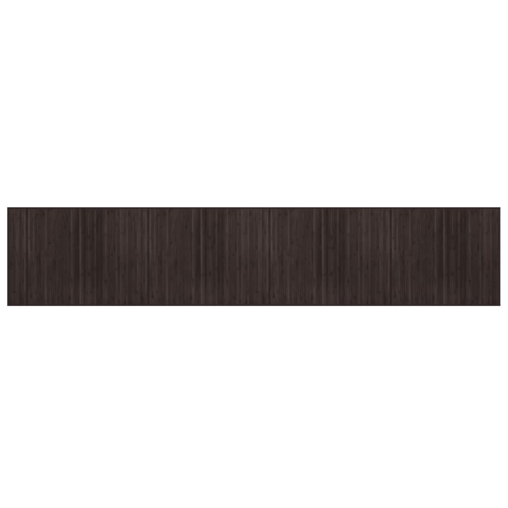 Alfombra Vidaxl rectangular 80x400 cm bambú marrón oscuro