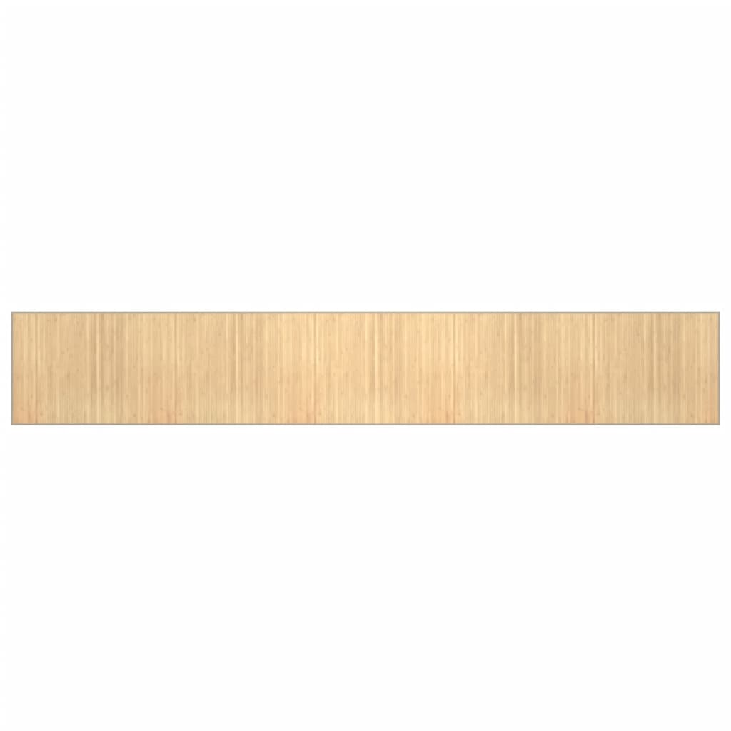 Tappeto vidaxl rettangolare 80x500 cm luce di bambù naturale