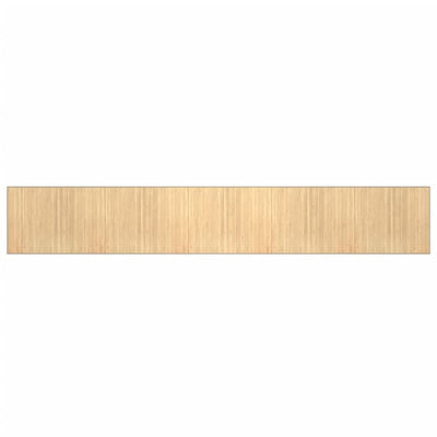 Vidaxl vloerkleed rechthoekig 80x1000 cm bamboe lichtnaturel
