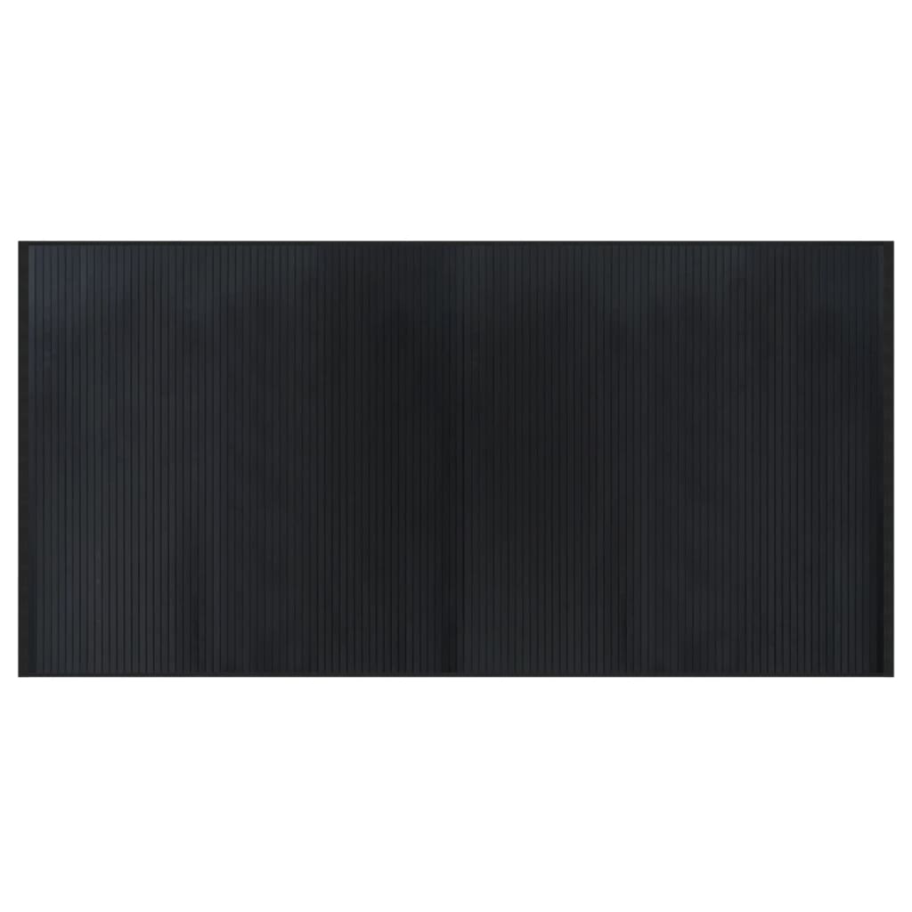 Vidaxx alfombra rectangular 100x200 cm bambú negro