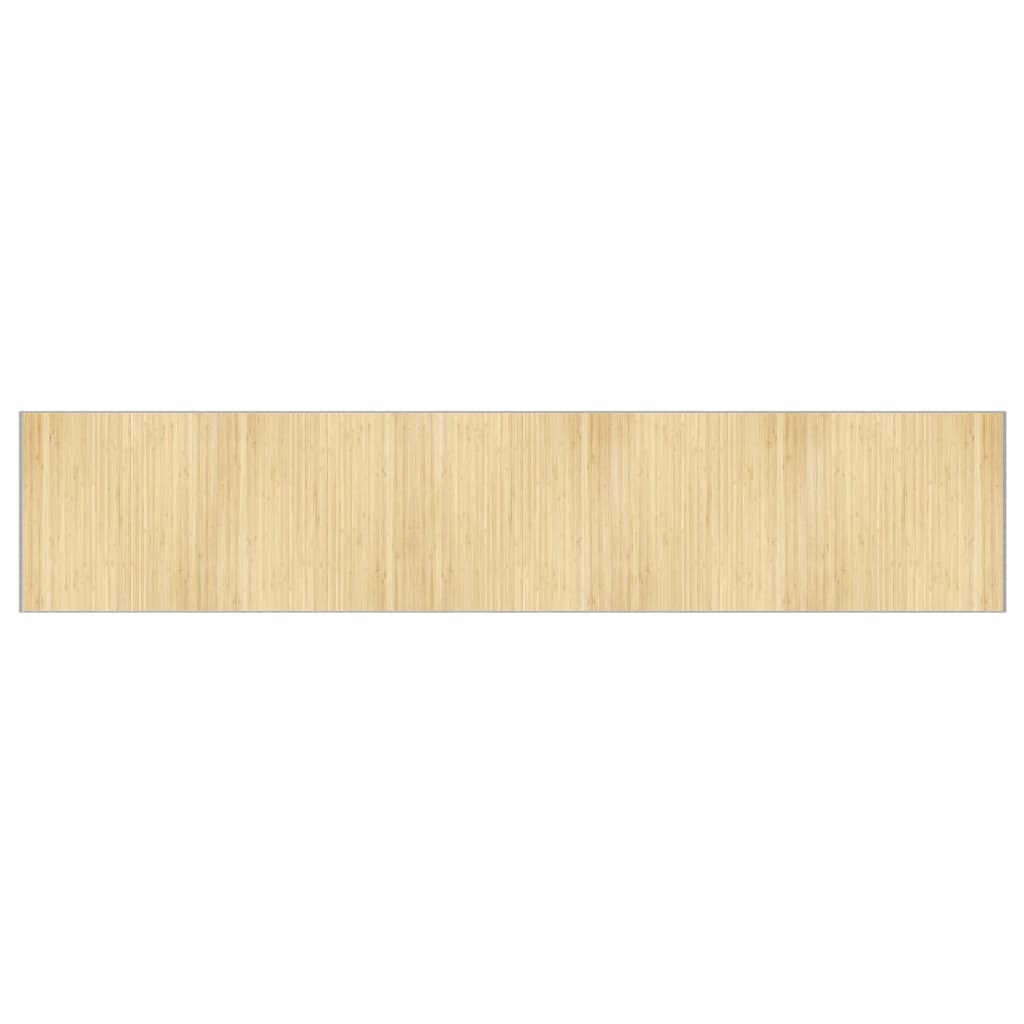 Tappeto vidaxl rettangolare 100x500 cm luce di bambù naturale