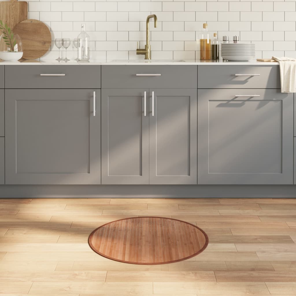 Tappeto VidaXL rotondo 60 cm bambù naturale