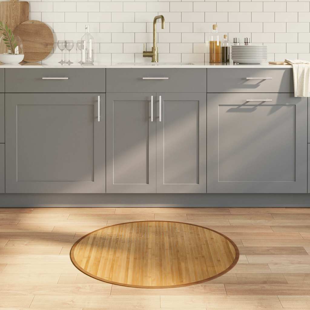 Tappeto VidaXL rotondo 80 cm bambù naturale