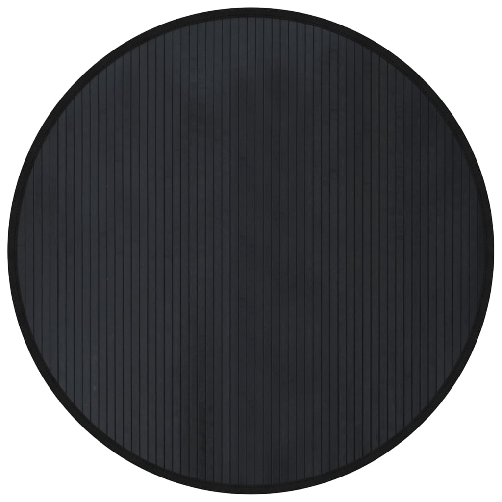 Tappeto VidaXL rotondo 100 cm bambù nero