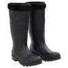 Stivali da pioggia Vidaxl con calze rimovibili dimensioni 42 PVC nero