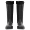 Vidaxl regenlaarzen met verwijderbare sokken maat 45 pvc zwart
