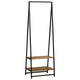 Appendiabiti Vidaxx con ripiano nero 60 x 45 x 180 cm in legno massello di acacia