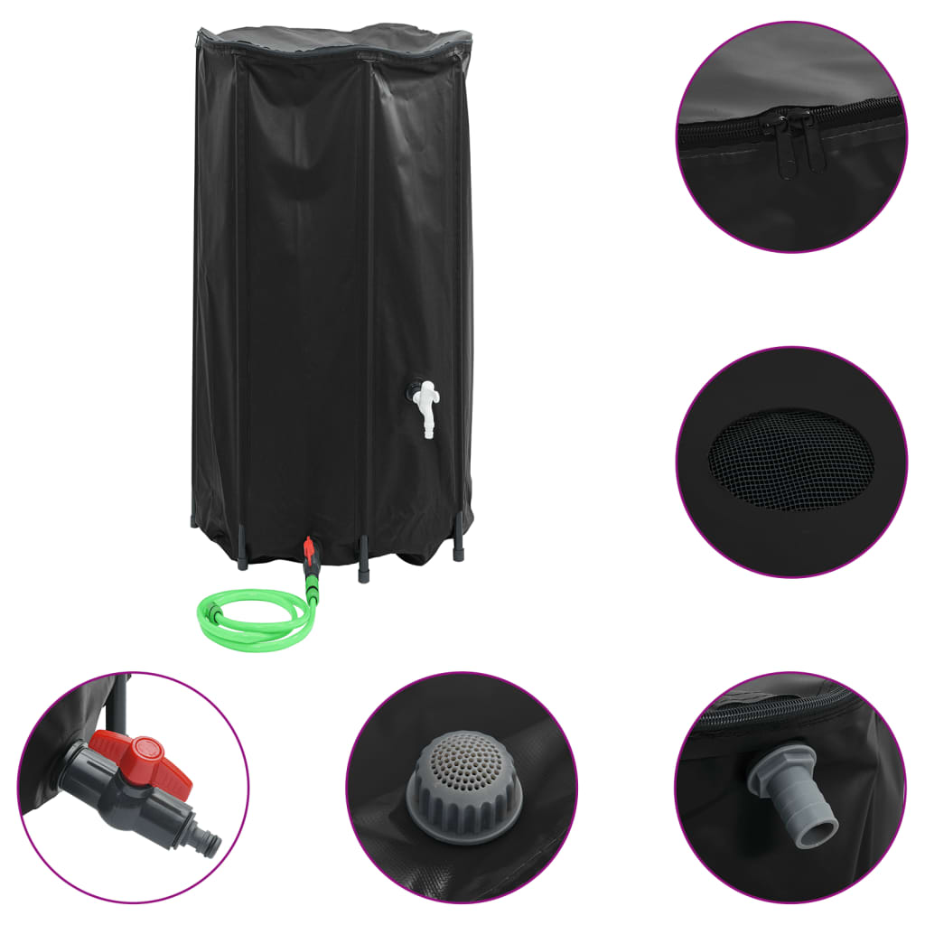 Vidaxl Tank de agua con grifo plegable 380 L PVC