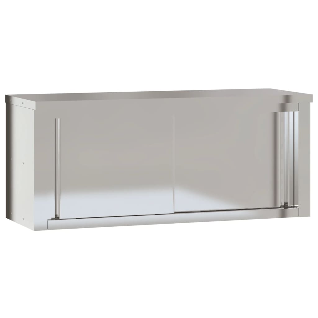 vidaXL Pensile da Cucina con Ante Scorrevoli in Acciaio Inox