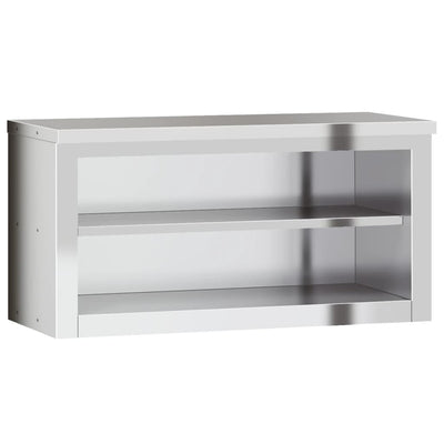 Armadio da parete da cucina Vidaxl con scaffale in acciaio inossidabile