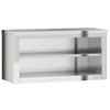 Armario de pared de cocina Vidaxl con estante de acero inoxidable