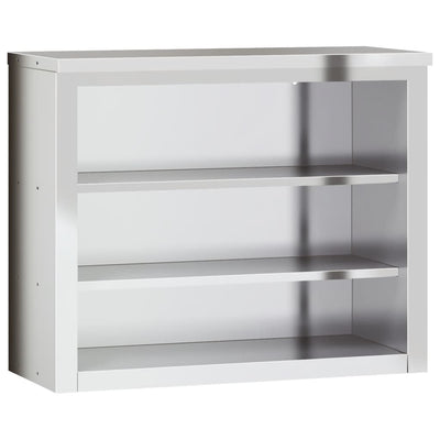 vidaXL Pensile da Cucina con Ripiani in Acciaio Inox