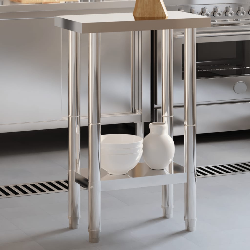 Vidaxl Kitchenwork Tabla 55x55x85 cm de acero inoxidable