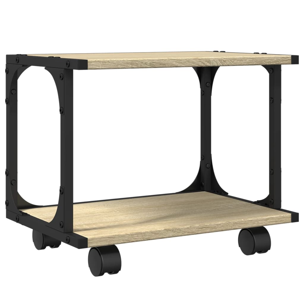 Mueble para impresora VidaXL 2 capas 41x28x33,5 cm madera roble sonoma