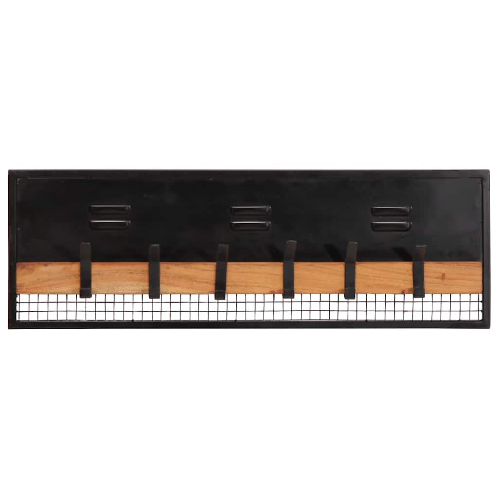 Vidaxx perchero de pared 90x11x30 cm mango macizo de madera de mango