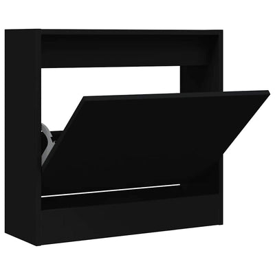 VidaXL Shoe cabinet 60x21x57 cm Properted Wood Black