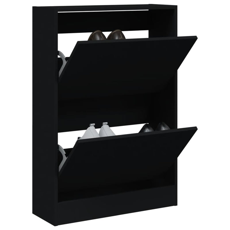 Vidaxl Cabinet da scarpe 60x21x87.5 cm Black proprietà