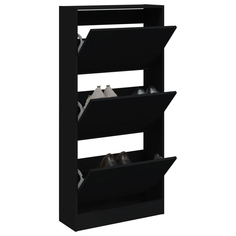 Vidaxl Cabinet per scarpe 60x21x125.5 cm Black proprietà