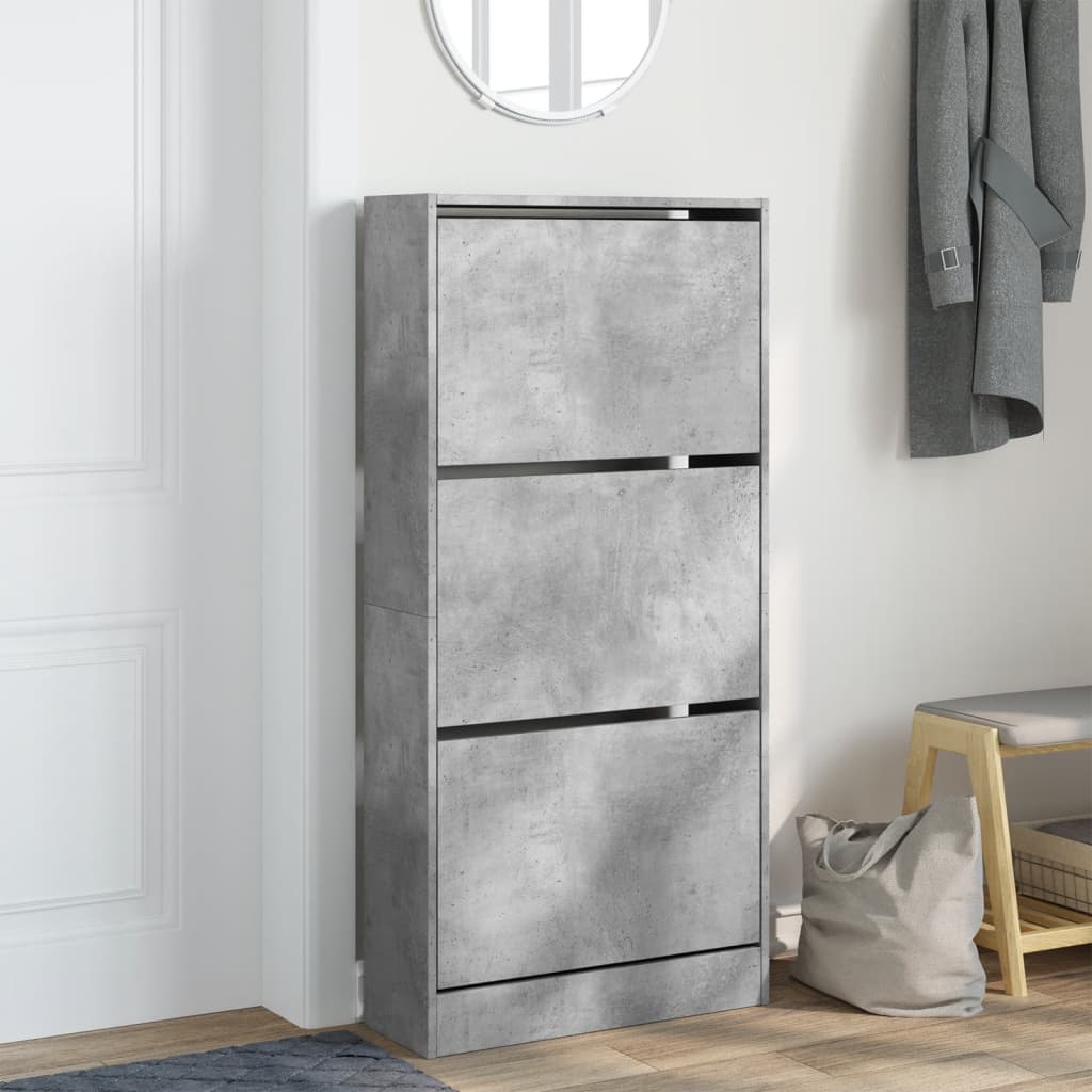 VIDAXL SCARPE CABIETTO 60X21X125.5 CM Prezzo di calcestruzzo in legno