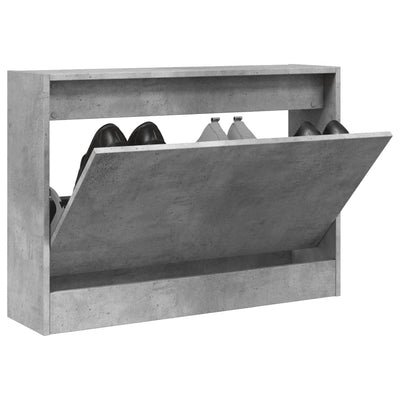 VidaXL shoe cabinet 80x21x57 cm edited wood concrete price