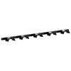 Soporte para bridas VidaXL para 5 bridas de hierro, negro