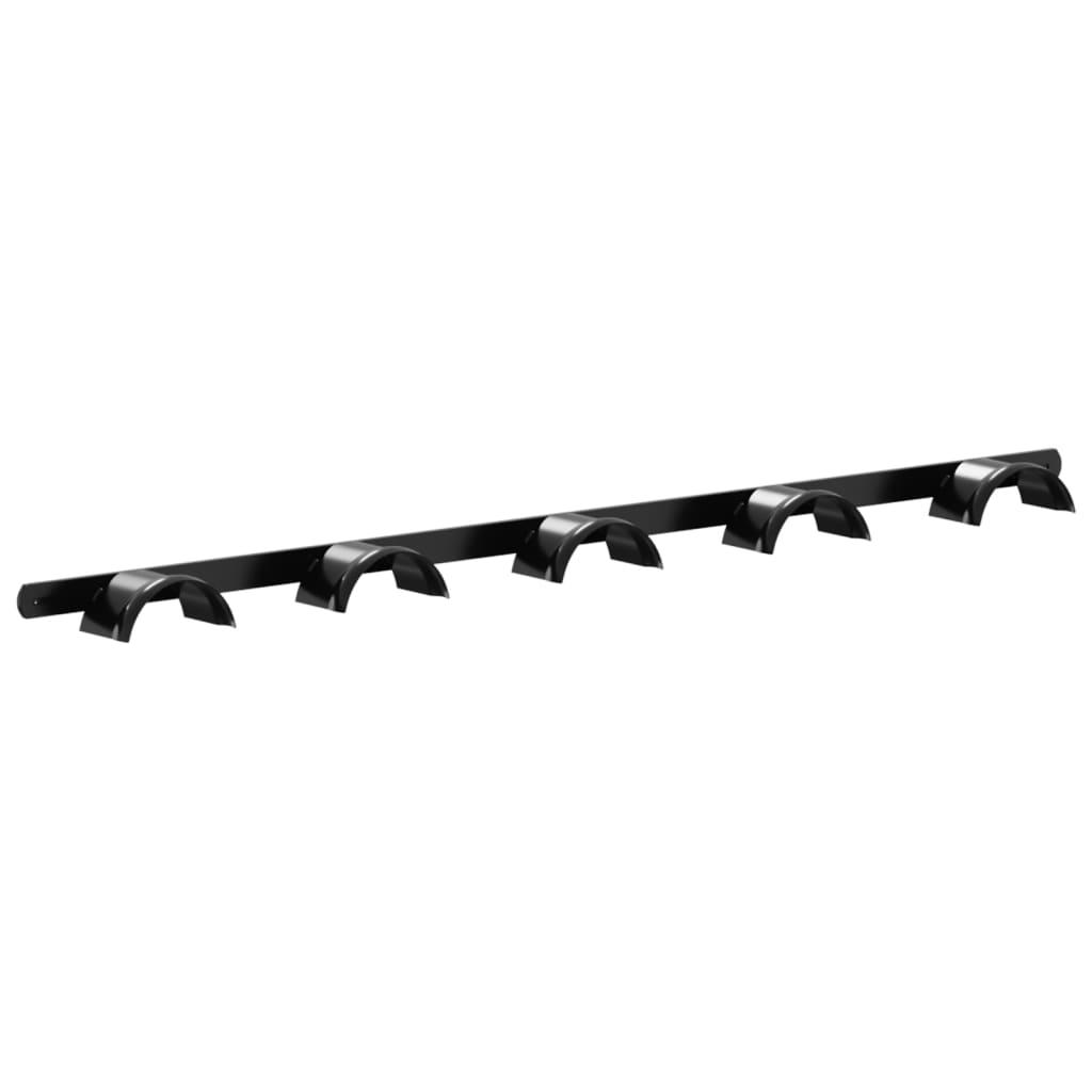 Soporte para bridas VidaXL para 5 bridas de hierro, negro