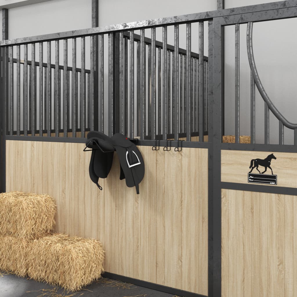 Portabriglie VidaXL 3 pezzi in acciaio nero