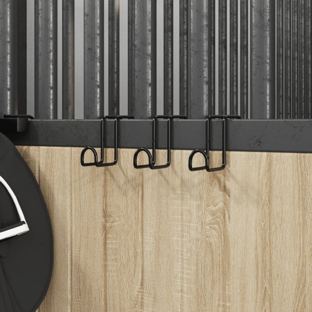 Portabriglie VidaXL 3 pezzi in acciaio nero