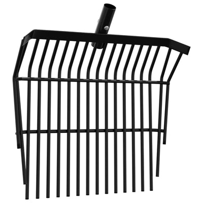 Vidaxl Hooivok Hoop con 14 Teads Steel Black