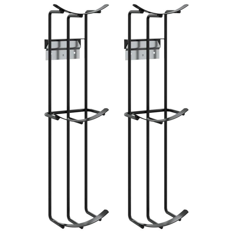 Porta ad ostacolo Vidaxl 2 St Steel Black