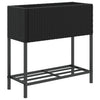 Plannet Vidaxl con Schap Poly Rattan Black