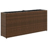 Fioriera Vidaxx con 2 vasi 90x20x40 cm in polyrattan marrone