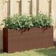 Fioriera Vidaxx con 2 vasi 90x20x40 cm in polyrattan marrone