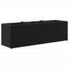 Vidaxl plantenbak met 3 potten 105x30x32 cm poly rattan zwart