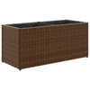 Fioriera Vidaxx con 2 vasi 72x30x32 cm in polyrattan marrone