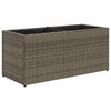 Vidaxl plantenbak met 2 potten 72x30x32 cm poly rattan grijs