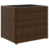 Fioriera Vidaxx 36x30x32 cm in polyrattan marrone