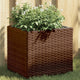 Fioriera Vidaxx 36x30x32 cm in polyrattan marrone