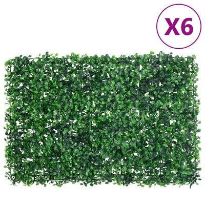 Vidaxl hek met kunstheester 6 st 40x60 cm groen