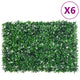 Recinzione Vidaxxl con arbusto artificiale 6 pz 40x60 cm verde