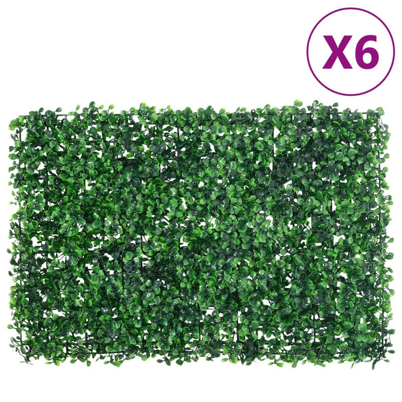 Recinzione Vidaxxl con arbusto artificiale 6 pz 40x60 cm verde
