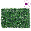 Vidaxxl valla con arbusto artificial 6 piezas 40x60 cm verde