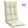 Cojines de silla Vidaxl 2 st de alto oxford tela de oxford crème -color