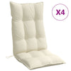 Cojines de silla de Vidaxl 4 st de alto oxford tela de oxford crème -color