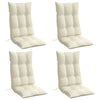 Cojines de silla de Vidaxl 4 st de alto oxford tela de oxford crème -color