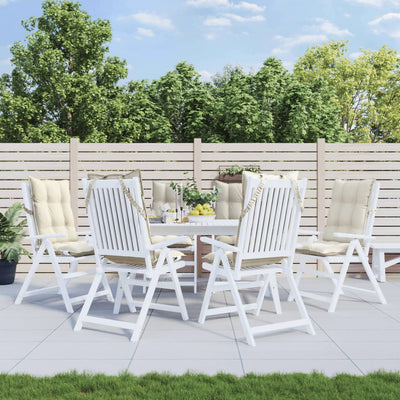 Cojines de silla Vidaxl 6 st de alto oxford tela de oxford crème coloreed