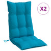 Cuscini per sedia VidaXL 2 pezzi in tessuto oxford con schienale alto azzurro