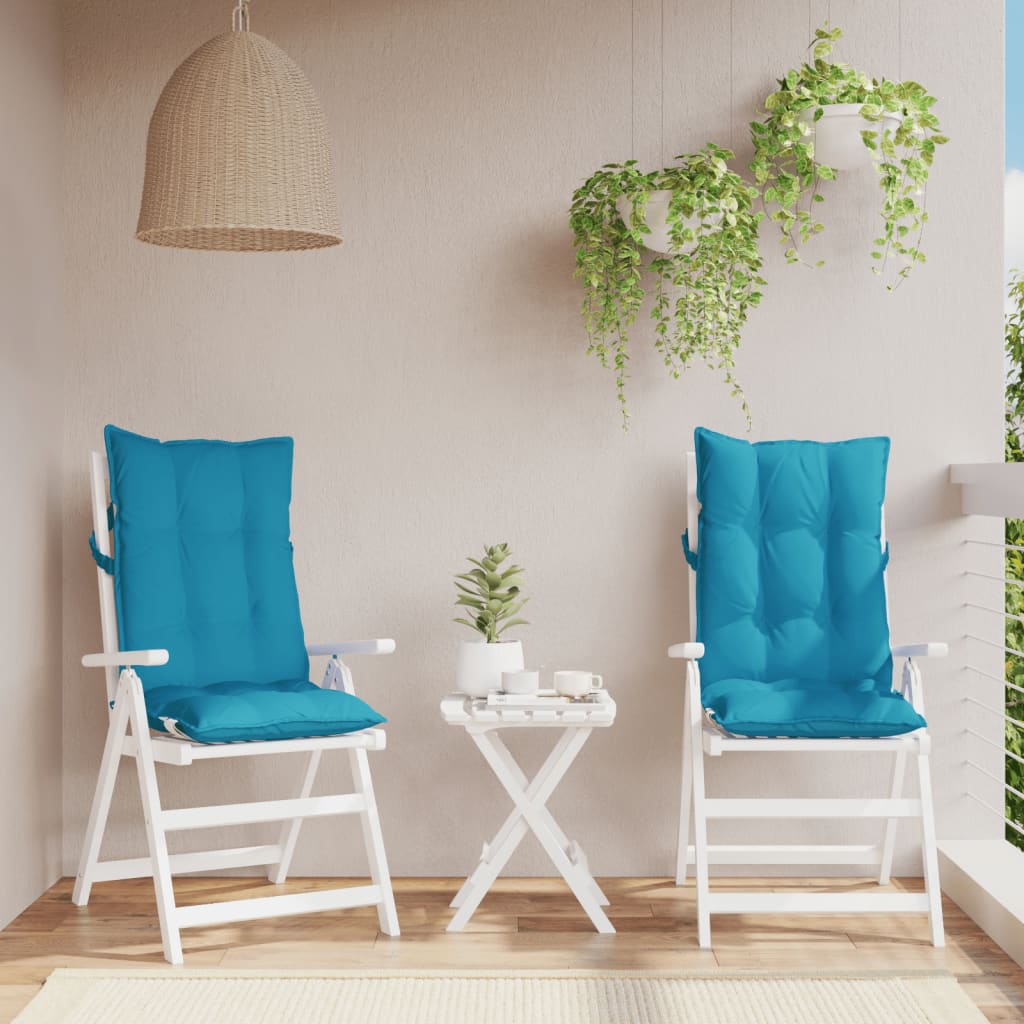 Cuscini per sedia VidaXL 2 pezzi in tessuto oxford con schienale alto azzurro