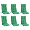 Cojines de silla de Vidaxl 6 st de alto oxford tela verde