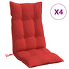 Cojines de silla Vidaxl 4 st de alto oxford tela rojo